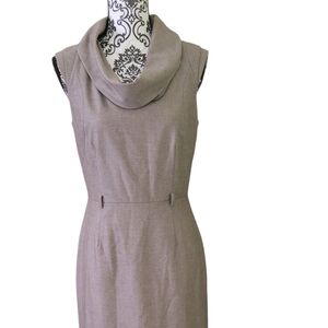 Sophisticated Sleeveless Tan Dress